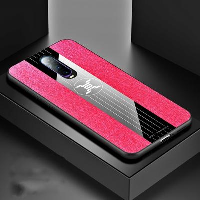 Voor OPPO R17 PRO XINLI stiksels doek Textue schokbestendig TPU beschermhoes (rood)