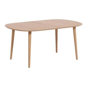 Kave Home Oqui Eettafel Uitschuifbaar Ovaal - 160/260 x 100 cm - Eiken