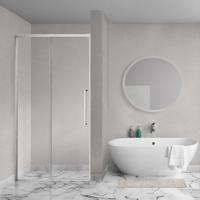 Aqua Vista Lokla Linea nisdeur - 170x200cm - incl. montageset - chroom R-SN-LC170-SCX