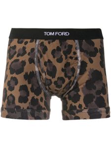 TOM FORD boxer à imprimé animalier - Marron