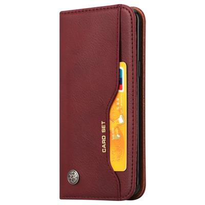 Knead huidtextuur horizontaal Flip lederen case voor Galaxy S9 met foto frame & houder & kaartsleuven & portemonnee (wijn rood)