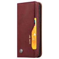 Knead huidtextuur horizontaal Flip lederen case voor Galaxy S9 met foto frame & houder & kaartsleuven & portemonnee (wijn rood)