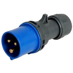 Cee stekker 16A 3-polig blauw IP44 ABL