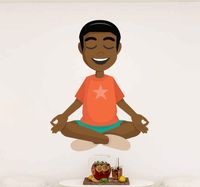 Stickers sport Gelukkige yoga jongen