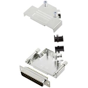 TRU COMPONENTS TCD45ZK25DBPK 7708620 D-sub male connectorset 45 ° Aantal polen: 25 Soldeerkelk 1 stuk(s)