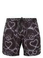 Philipp Plein short de bain à motif ourson - Noir - thumbnail