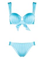 Noire Swimwear bikini à fermeture nouée - Bleu