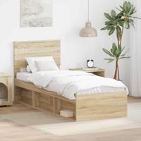 Bedframe Sonoma Eiken 75 x 190 cm Massief grenenhout