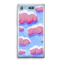 Roze wolken met vogels: Sony Xperia XZ1 Compact Transparant Hoesje