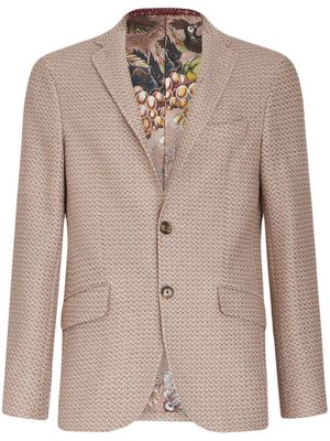 ETRO blazer à motif en jacquard - Marron