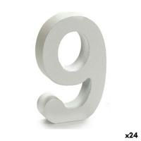 Cijfer Pincello 9 Wit 2 x 16 x 14,5 cm (24 Stuks)