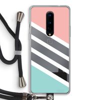 Strepen pastel: OnePlus 8 Transparant Hoesje met koord