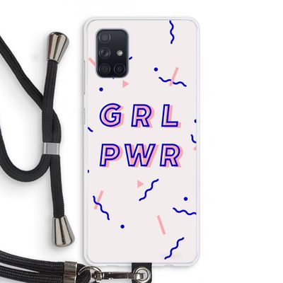 GRL PWR: Samsung Galaxy A71 Transparant Hoesje met koord