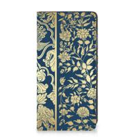 Samsung Galaxy A52 Smart Cover Beige Flowers - thumbnail