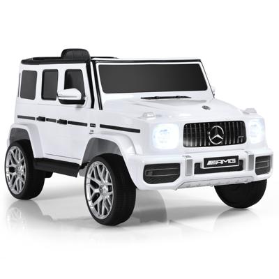 Mercedes Benz Elektrische Auto voor Kinderen met Muziek en Koplamp Incl. 2,4G Afstandsbediening Elektrische Auto voor Kinderen Vanaf 3 Jaar (Wit)