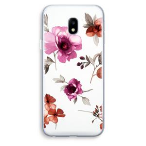 Geschilderde bloemen: Samsung Galaxy J3 (2017) Transparant Hoesje
