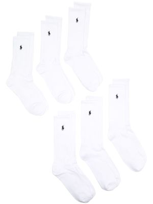 Polo Ralph Lauren lot de six paires de chaussettes à logo - Blanc