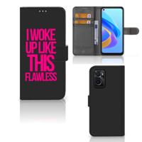 OPPO A76 | A96 Hoesje met naam Woke Up - Origineel Cadeau Zelf Maken