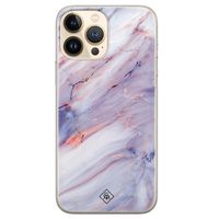 iPhone 13 Pro Max siliconen hoesje - Marmer paars