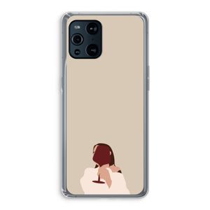 I drink wine: Oppo Find X3 Transparant Hoesje