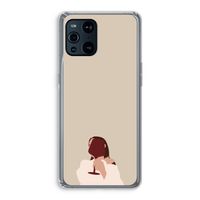 I drink wine: Oppo Find X3 Transparant Hoesje