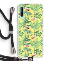 Flamingo party: Huawei P Smart Pro Transparant Hoesje met koord