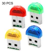 30 stuks Firefly vorm USB 2.0 TF kaartlezer willekeurige kleur levering (Baby blauw)