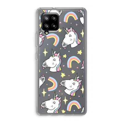 Rainbow Unicorn: Samsung Galaxy A42 5G Transparant Hoesje