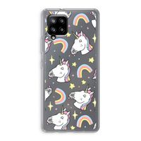 Rainbow Unicorn: Samsung Galaxy A42 5G Transparant Hoesje