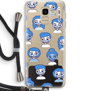 Gezichtjes: Samsung Galaxy J6 (2018) Transparant Hoesje met koord