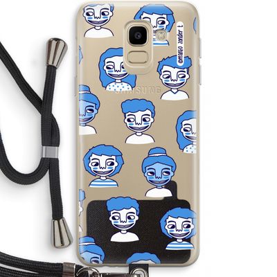 Gezichtjes: Samsung Galaxy J6 (2018) Transparant Hoesje met koord