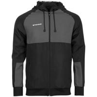 Stanno 403001 Centro Hooded Micro Jacket - Black-Anthracite - L - thumbnail
