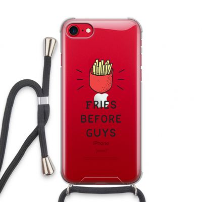 Fries before guys: iPhone SE 2020 Transparant Hoesje met koord
