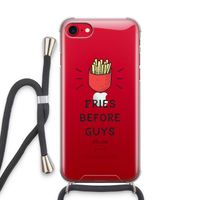 Fries before guys: iPhone SE 2020 Transparant Hoesje met koord
