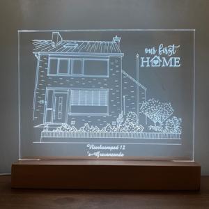 3D LED LAMP - Lijntekening van je huis - Ontwerp-zelf.nl