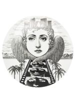 Fornasetti assiette à imprimé graphique - Blanc