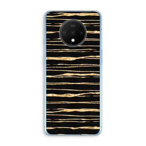 Gouden strepen: OnePlus 7T Transparant Hoesje