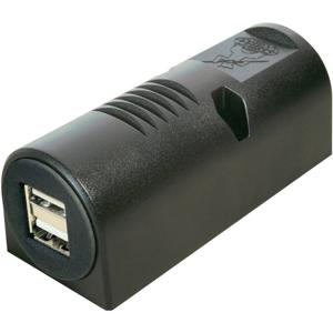 ProCar Aufbausteckdose Power USB Doppelsteckd USB aansluiting opbouw 2 voudig Stroombelasting (max.): 5 A Geschikt voor USB-A Stopcontact 12 V naar 5 V, 24 V