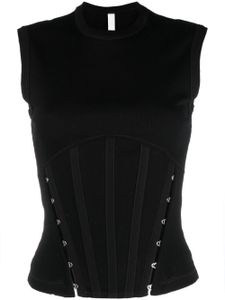 Dion Lee haut-corset à fermoirs crochet - Noir