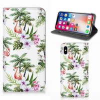 Apple iPhone Xs Max Hoesje maken Flamingo Palms