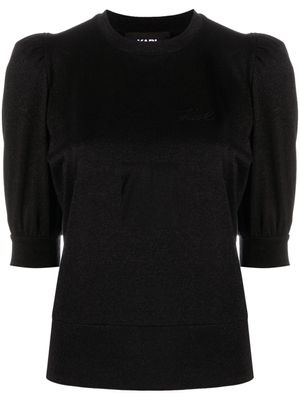 Karl Lagerfeld haut à manche mi-longues - Noir