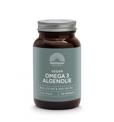 Vegan omega 3 algenolie DHA 375mg EPA 125mg