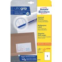 Etiket avery 6119 210x297mm a4 wit 25st