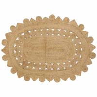 Tapijt Beige 100 x 152 cm Jute