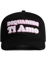 DSQUARED2 logo-embroidered cotton cap - Noir