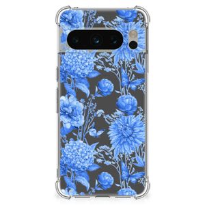 Case voor Google Pixel 8 Pro Flowers Blue