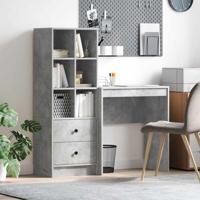 Bureau met lade 2 pcs Beton Grijs