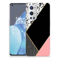 OnePlus 9 Pro | TPU Hoesje | Zwart Roze Vormen
