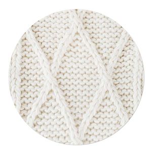 Muurcirkel Knitwear Ruit 100 Geen White PVC