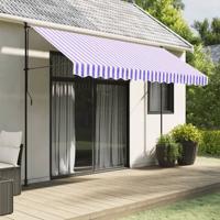VidaXL Vervangingsdoek voor luifelrok gestreept 3,5 m blauw en wit VidaXL Vervangingsdoek voor luifelrok gestreept 3,5 m blauw en wit